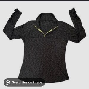 Columbia Women's Heathered Black Quarter-Zip Sweatshirt Size M